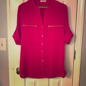 Calvin Klein Hot Pink Blouse